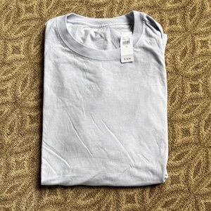 GAP Men's Pale Blue Crew Neck Short Sleeve Tee